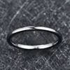 2mm Tungsten Carbide Stacking Rings for Men Women High Polished Wedding Band Comfort Fit Size 6-12 3