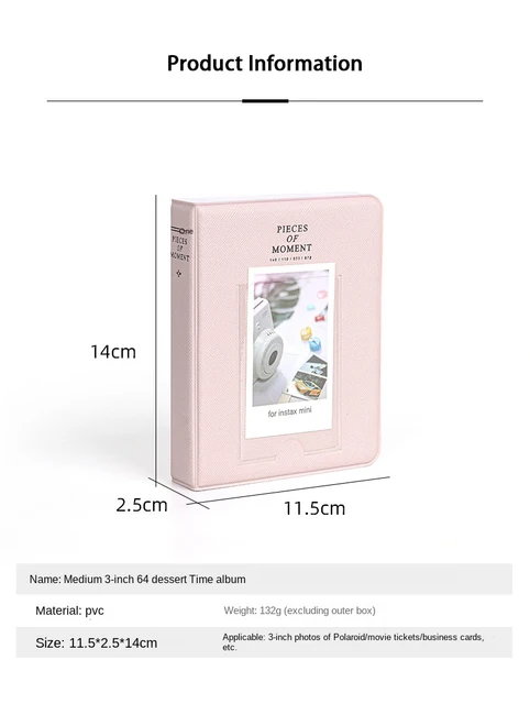 Photo Album Instax Size Inches Leather 4D Size Inches ,Custom