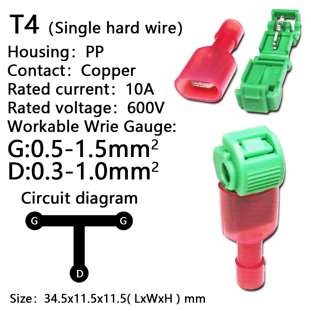 10/20/40/50Pcs T-Tap Connector Quick Electrical Cable Connector Snap Splice Lock Wire Terminal Waterproof Crimp Wire Terminal brushed ac motor Electrical Equipment & Supplies