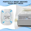 Reversible Queen Mattress Pad Memory Foam, Bamboo Viscose Egg Crate Mattress Topper Queen Size, Noiseless Waterproof Mattress 4