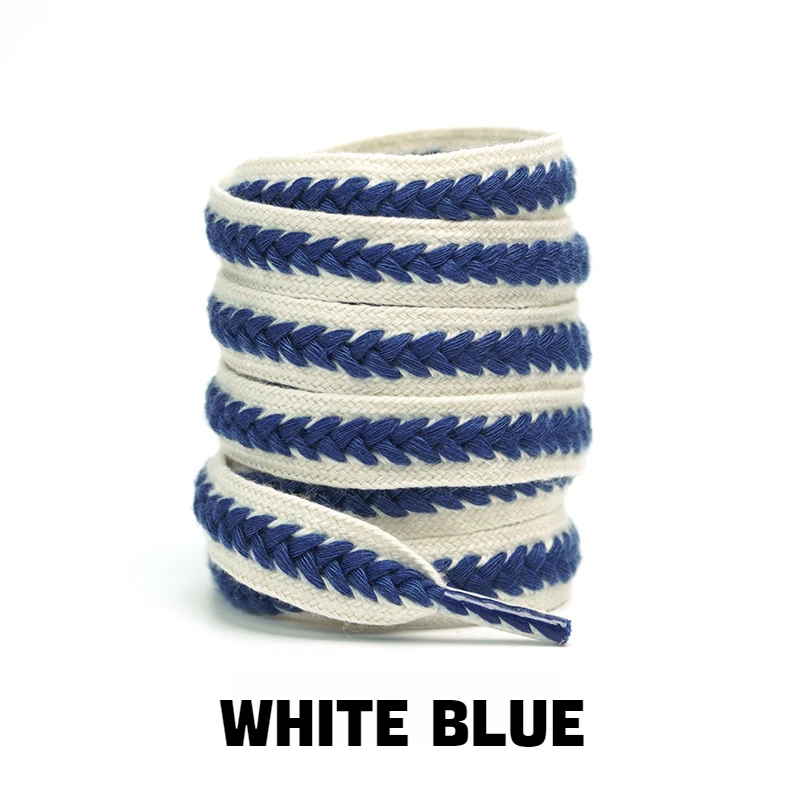 Weizen-Schnürsenkel, 1,5 cm, verbreiterte Turnschuhe, flache Schnürsenkel, Marken-Baumwollschnürsenkel für Schuhe, 100/120/140/160 cm, Seil-Schnürsenkel, 1 Paar – Detail 20