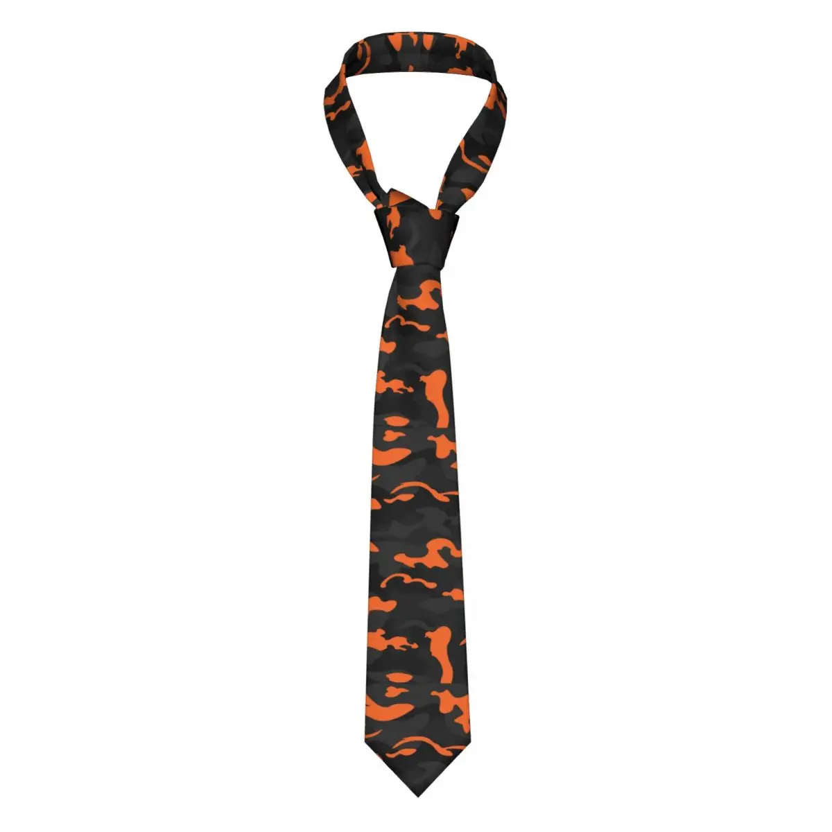 

Camo Style Black Orange Camouflage Necktie Men Women Polyester 8 cm Military Neck Tie for Mens Casual Wide Accessories Gravatas