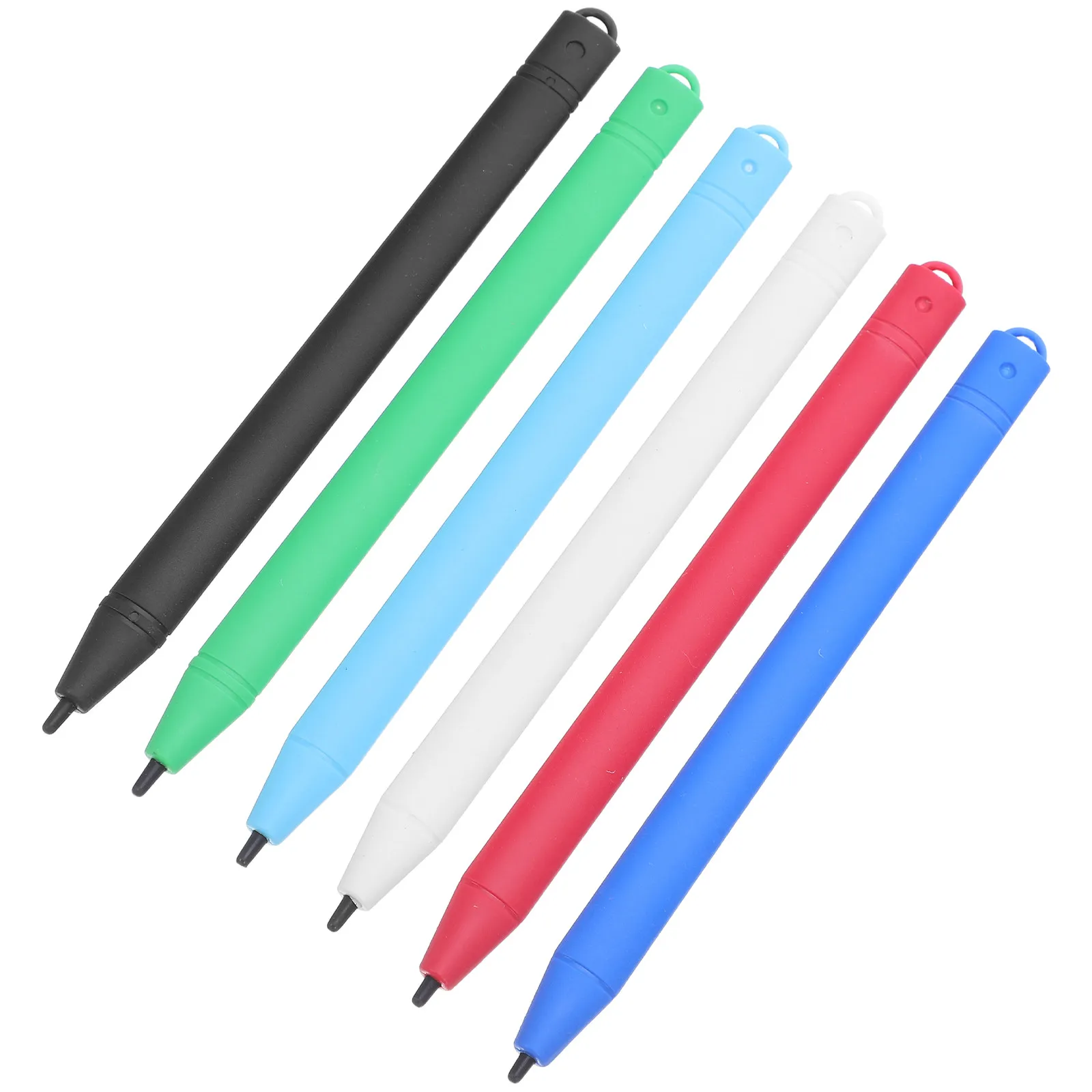 6Pcs LCD 쓰기 보드 스타일러스 펜 학생을위한 디지털 재사용 가능한 드로잉 태블릿 펜 교사 교실 학습 도구