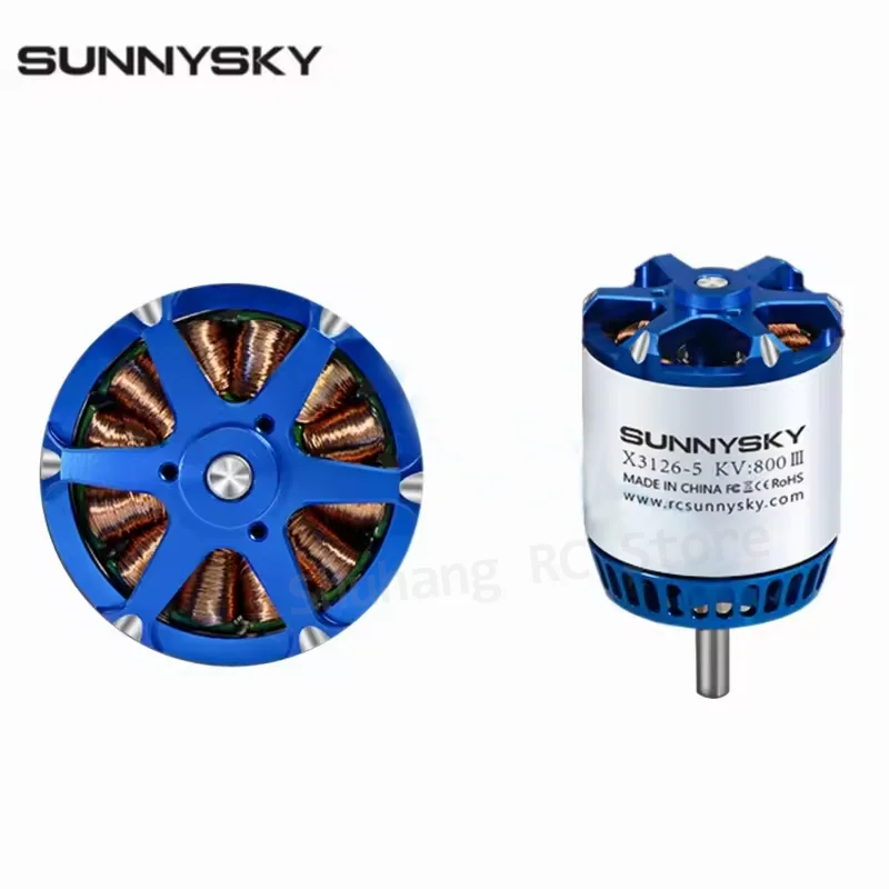 SunnySky X Series X3126 550KV/760/800KV Brushless Motors 3-6S No-load current 1.1A 1.6A 1.9A for RC Drones Fixed Wing Helicopter thumbnail 4