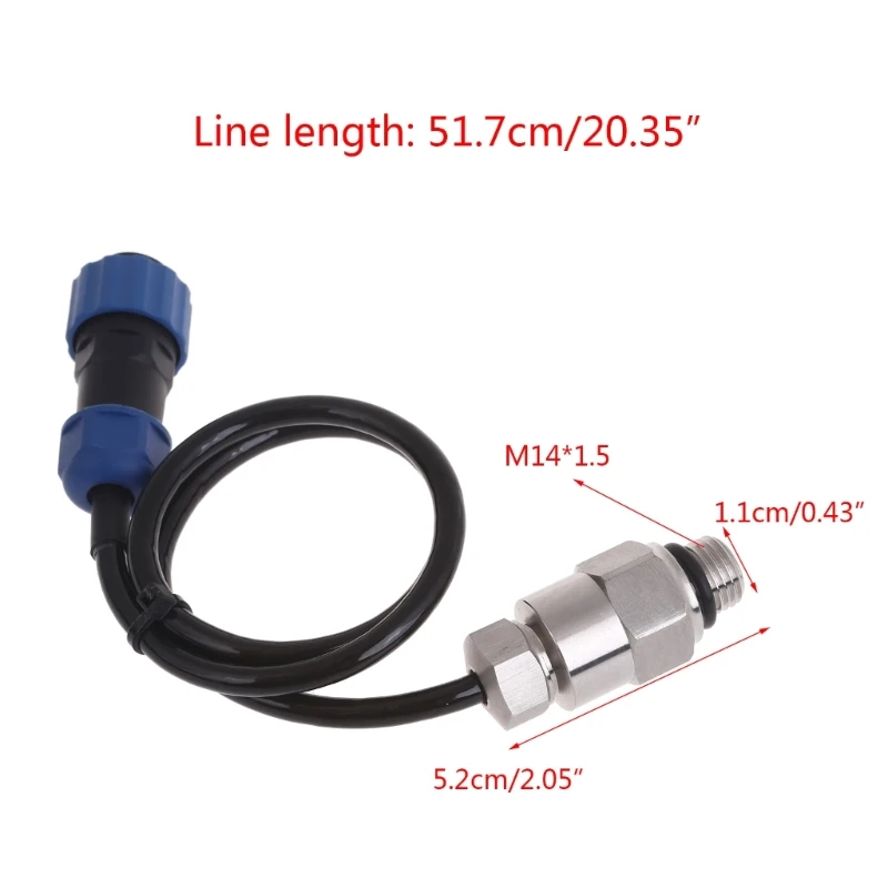 Durable Pressure Transducer Transmitter Sender M14x1.5 for Water Oil Gas