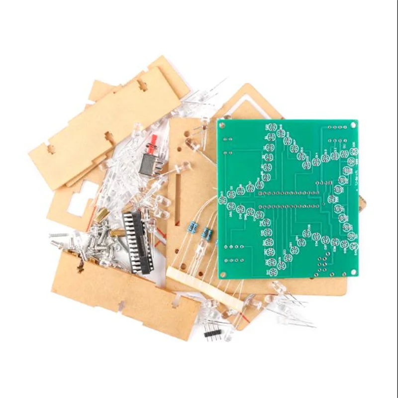 Colorful Dazzle Pentagram Produzione Elettronica Kit Fai Da Te 51 Single Chip Led Waterlight Welding Assembly Parts