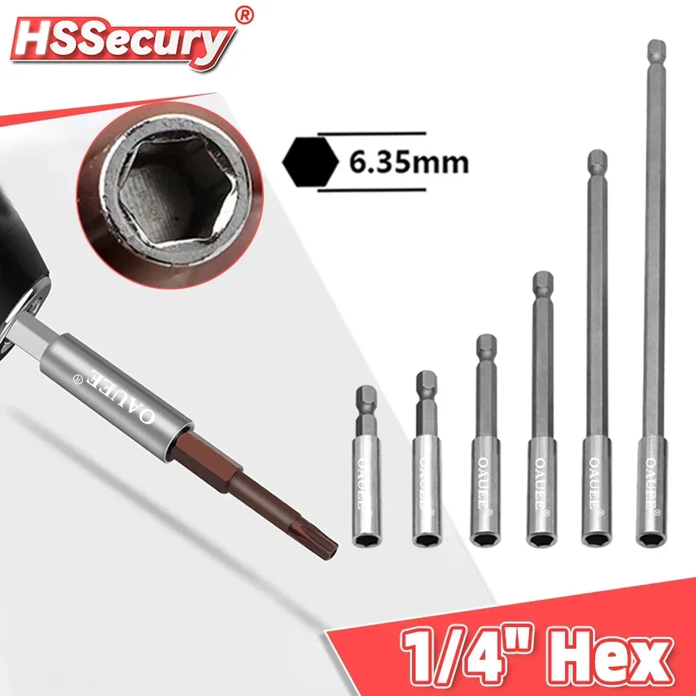 

Hex Rod Shank Screwdriver Extension 1/4" Magnetic Quick Change Extension Long Handle Screwdriver Tip Holder Hand Tools Socket