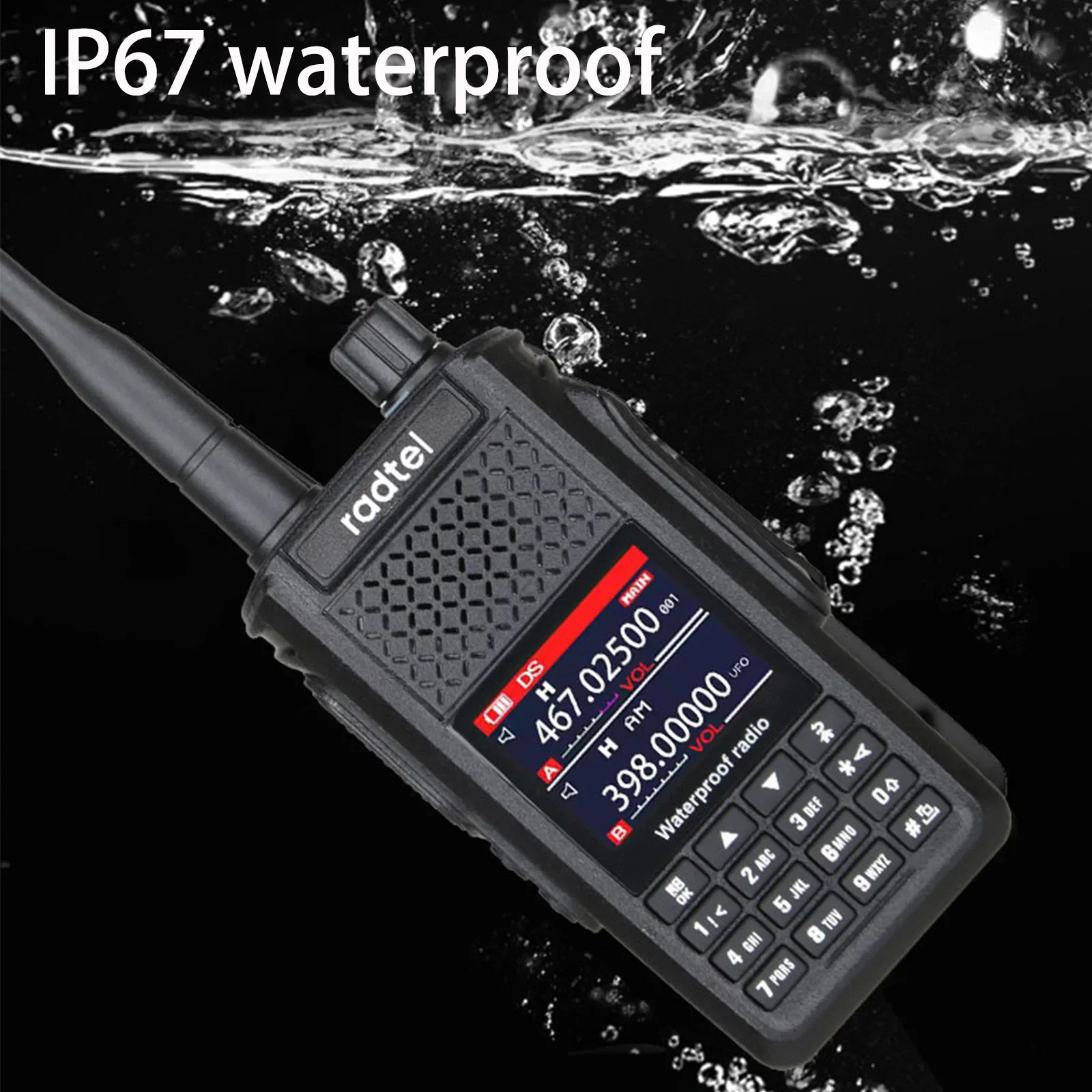 Radtel-Waterproof Bandas completa Rádio Amador, Aviação Air Band Walkie Talkie, Frequência de cópia sem fio, RT-630, 10W, IP67, SSB