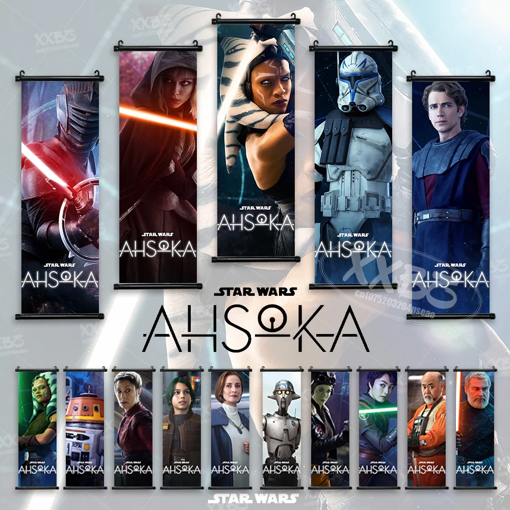 Star Wars Poster Ahsoka Tano Home Decor Sabine Wren Wall Art Hera Syndulla Scroll Picture Baylan Skoll Hang Painting Wallpaper