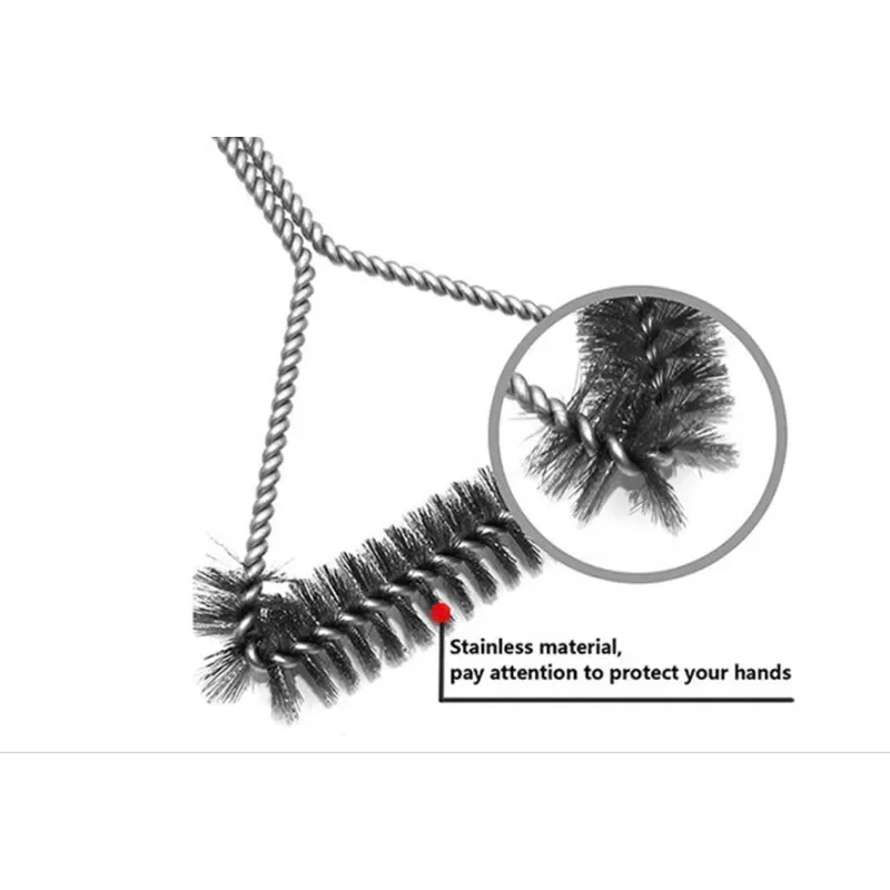 Barbecue Grill Cleaning Tools Grill Brush BBQ Brush Stainless Steel Bristles