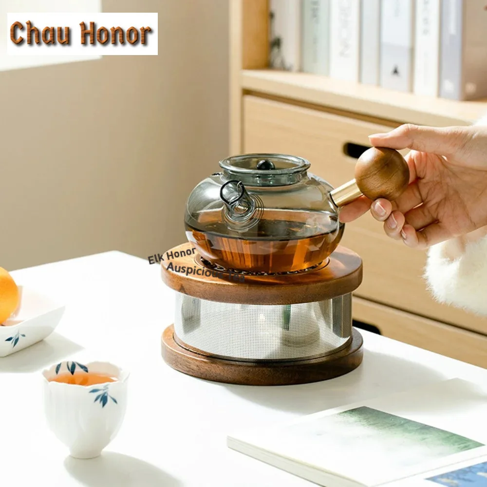 Walnut Warmer Tea Stove Samovar Candle Camping Portable Tea Stove Travel Outdoorflat Catering Tea Heater Kitchen Accessories