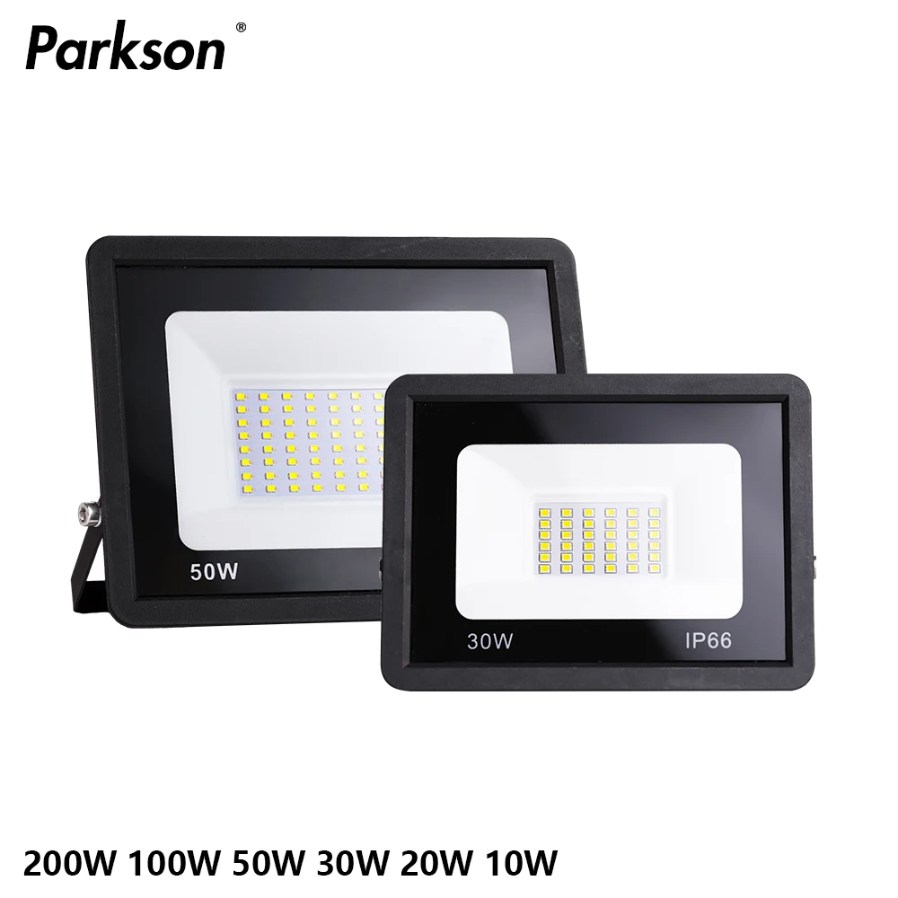 

LED Flood Light 20W 30W 50W 100W 200W AC220V Waterproof IP66 Outdoor Garden Projector Lighting Spotlight Wall LED Floodlights