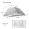 Tieasy 30 inch 600 CFM Built-in Cabinet Convertible Venting with LED Lights 3-Speed Fan Kitchen Range Hood USYS0675B 2