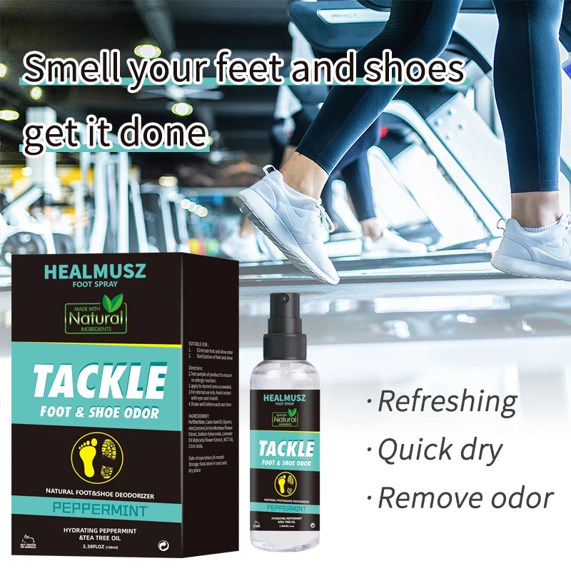 Foot Odor Spray Antifungi Deodorant Powder Anti Itch Sweat Odor Foot