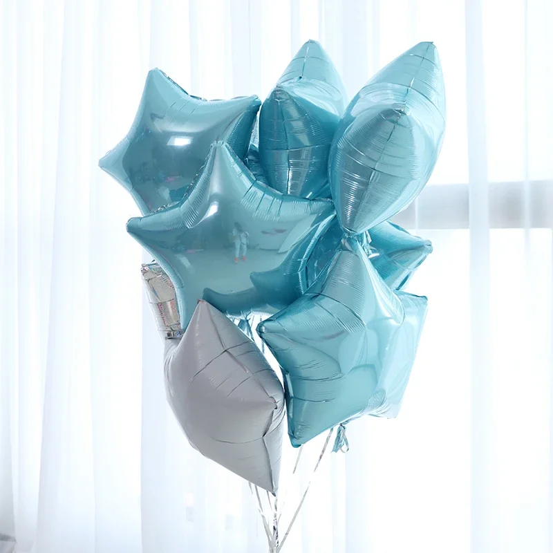 Palloncini a Forma di Stella, 10 Pezzi in Alluminio Mylar - Stelle Colorate per Decorazione Festa di Compleanno, Baby Shower, Lauree (A4