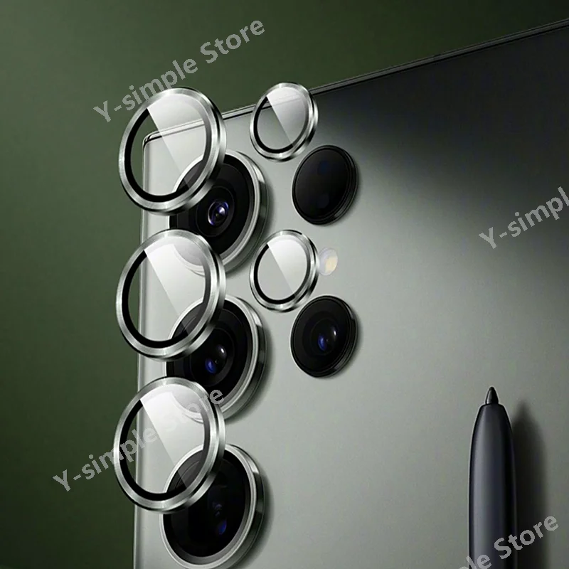 Durable Aluminum Ring Metal Camera Protector - Full Lens Coverage with Glass Film (1/2 Pieces)