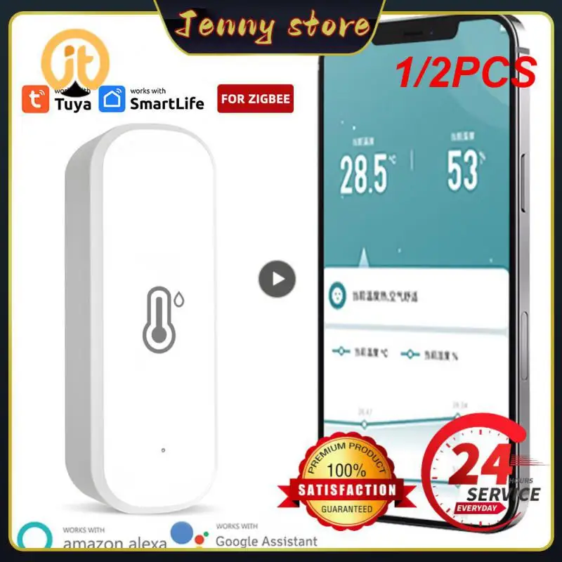 

1/2PCS /Wifi Thermostat Hygrometer Sensor Support Alexa Home Voice Control Indoor Temperature Sensor for Home Pool