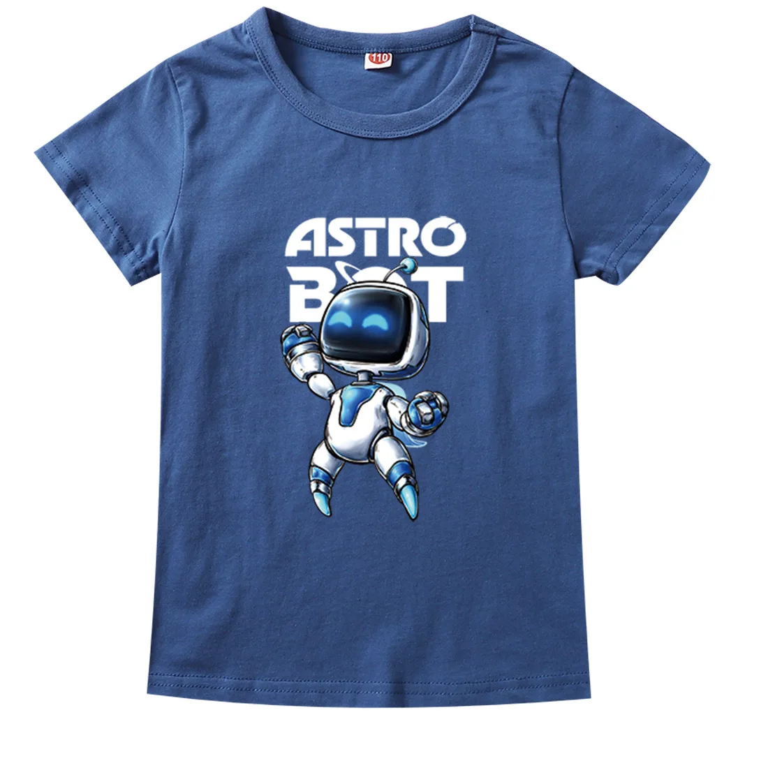 Boys T-Shirts ASTRO BOT Playroom Cartoon Print Children'S Tshirt Summer Casual Boys Clothes Toddler T Shirt Short Sleeve Tops 4