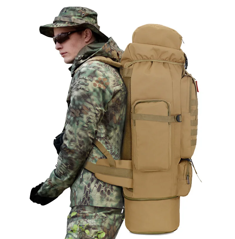 

85L Mountaineering Bag Large Capacity Outdoor Camo Military Army Tactical Backpack Men Camping Climbing Travel Luggage Rucksack