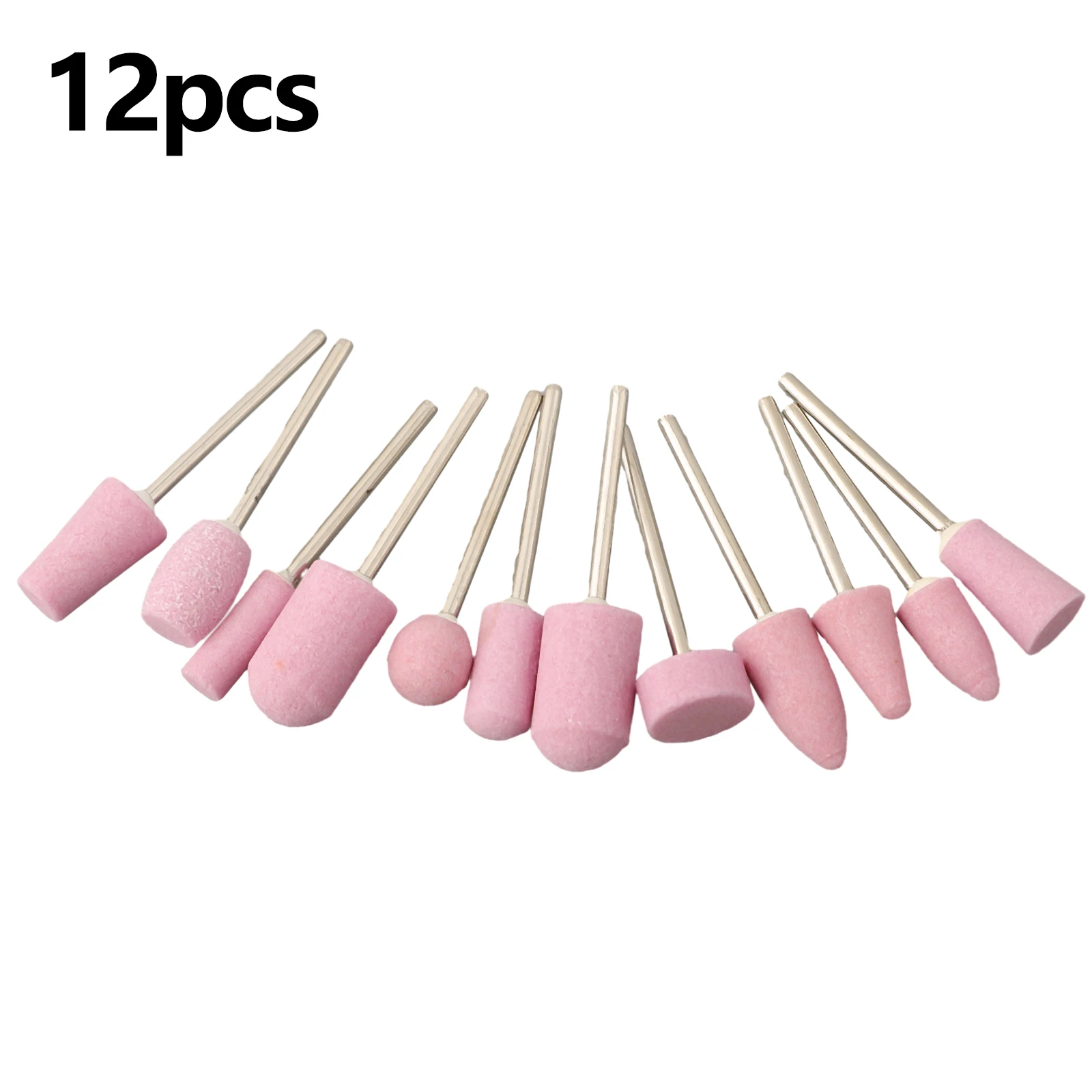 12pcs/set Abrasive Mounted Stone Grinding Head Polishing Abrasive Wheel Buffing Wheel For Rotary Tools Grinding Wheel Head Acces mounted abrasive stone grinding head bullet cylinder polishing wheels rotary accessory attachment drill bits 3mm mandrel 20pcs