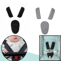 Coussinets de ceinture de sécurité pour voiture de bébé, empêchent l'étrangulation, housses universelles de sangle d'épaule pour poussette, coussins de harnais de sécurité doux pour landau 1