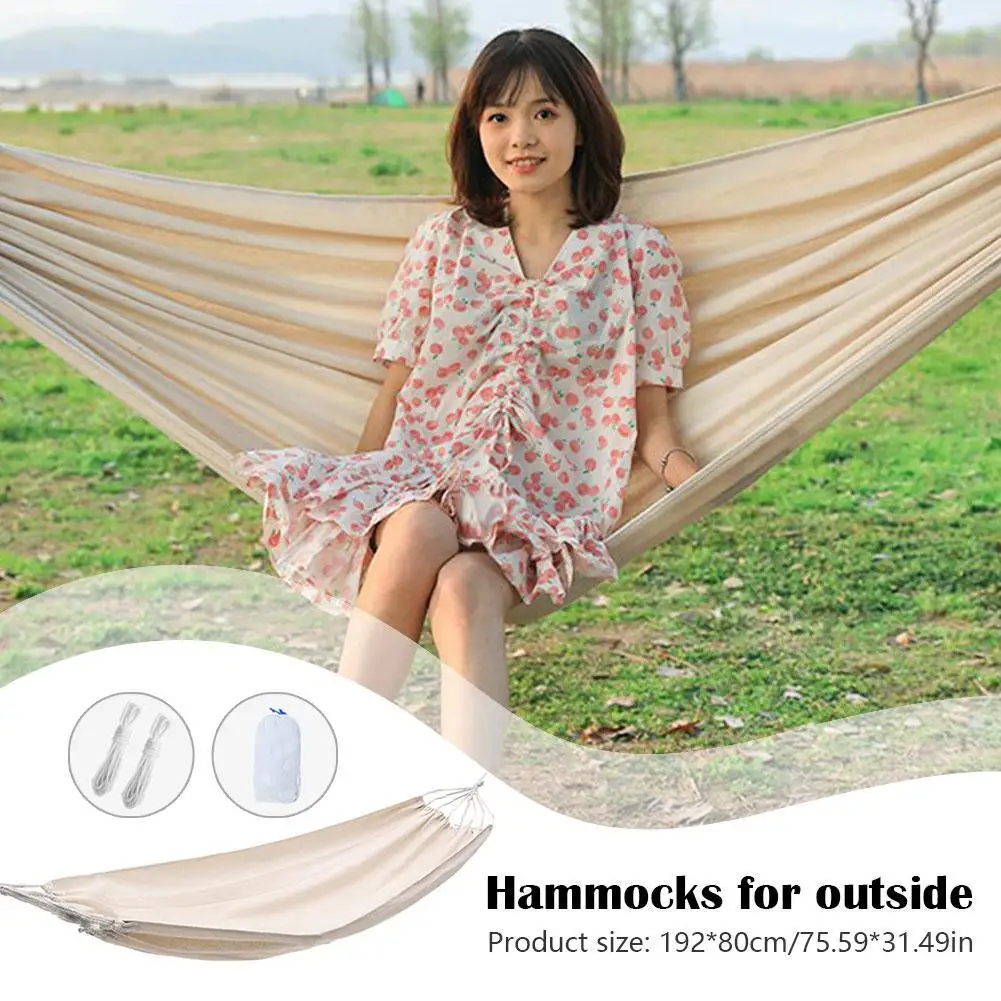

Outdoor Camping Hammock For Single Solid Color Outdoor Hunting Survival Portable Garden Yard Patio Leisure Hammock Swing Travel