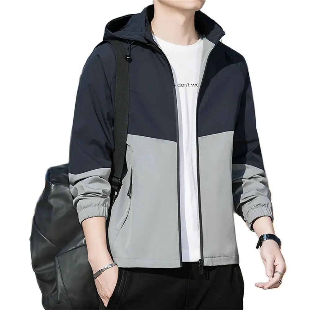 

Men Jackets summer Autumn Long Sleeve Solid Color Casual Sport Zipper Outdoor Tops Coat Male Clothing Jackets Outwears