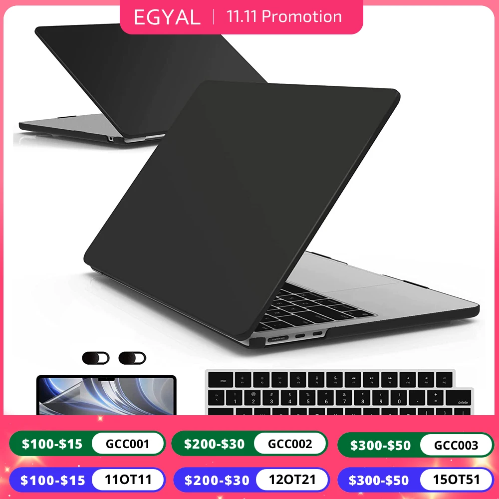 Custodia Per Laptop Egyal Per Macbook Air 13.6 2022 M2 Funda Per Macbook Pro 13 Cover Per Pro 14 A2779 2023 Pro 16 A2780 Pollici Assessorie