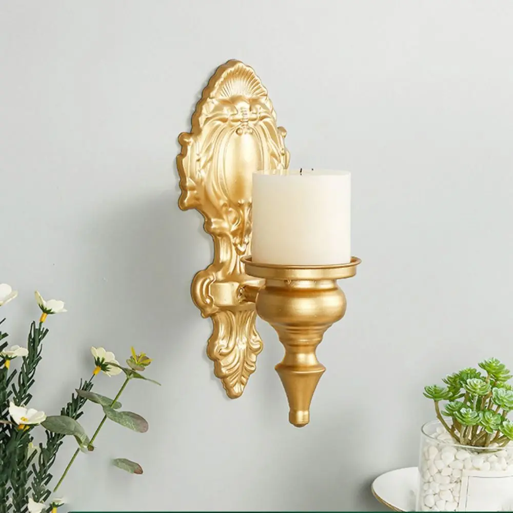 Romantic Decorative Wall Mounted Candle Holder Iron Art Carved Nordic Tealight Stand Vintage Metal Candlesticks Wedding Party candle holders