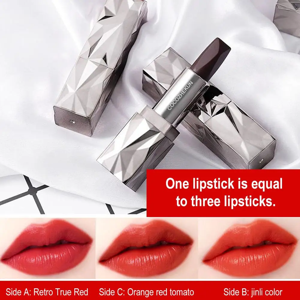 

Lipstick Chestnut Blood Red 3 Color In 1 Tomato Red Drop Lipstick Lip Levre Rouge Shipping Color Original Gloss Matte I7C3