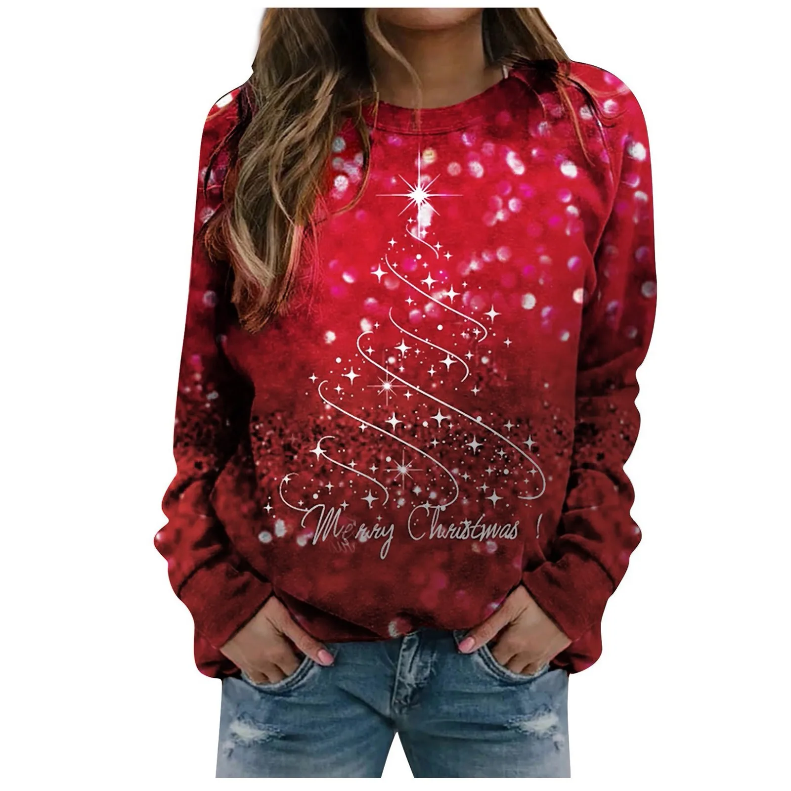

Clothes For Women Fashionable Round Neck Women Pullovers Elegant New Long Sleeves Women Sweatshirts With Free Shipping Hoodies
