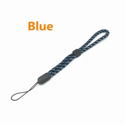 Adjustable Nylon Wrist Strap Lanyard Keychain for Devices and Accessories (Blue)