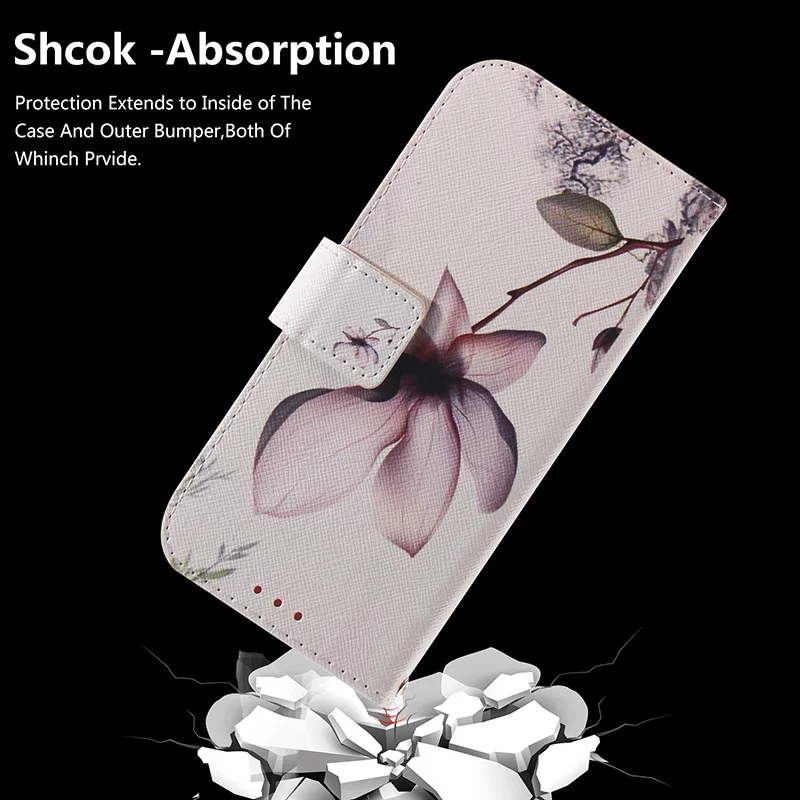 Artistic Flip Leather Magnetic Phone Case - Premium Painted Design
