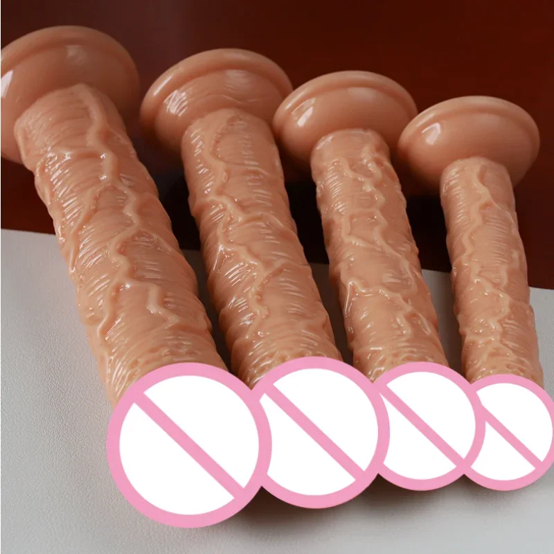 Sex Toys Super Soft Lesbian Strapon Big Dildo Realistic Small Fake Penis Dick Anal Plug
