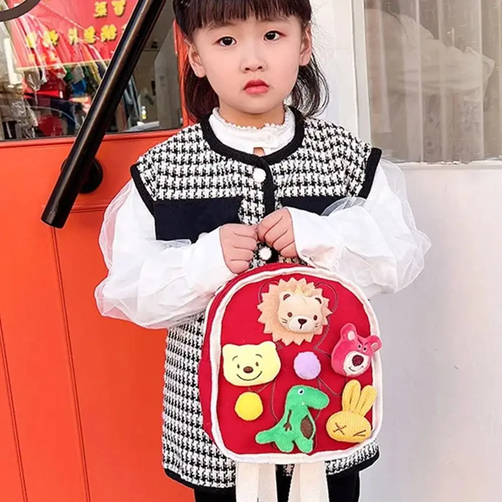 

Canvas Cartoon Doll Schoolbag Gifts Mini Polyester Strawberry Bear Canvas Backpack Dinosaurios Backpack