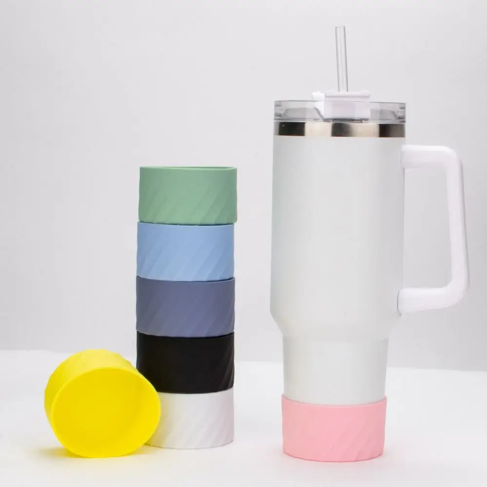 7.5cm Silicone Boot Bottom Sleeve for Stanley Iceflow 40 oz Anti-Slip Water Bottle Pad Spill Proof Stopper Cup Accessories