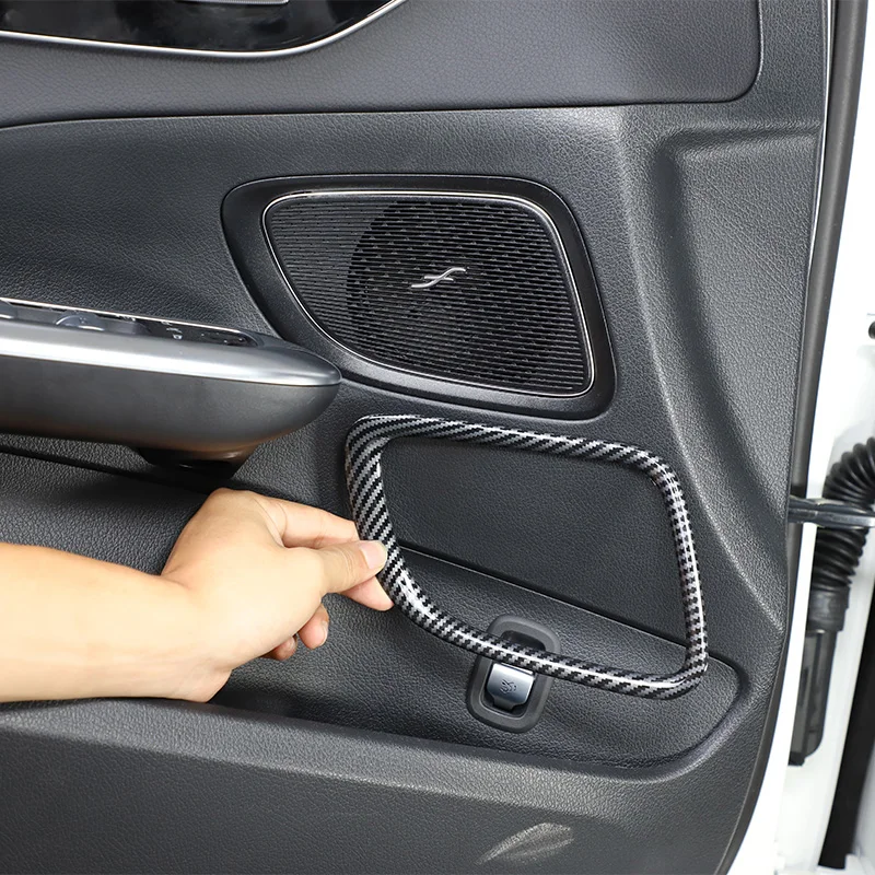 

Для Mercedes-Benz C-Class W206 2022 ABS углеродное волокно текстура Внутренняя дверь динамик клаксон рамка отделка наклейки молдинг аксессуары