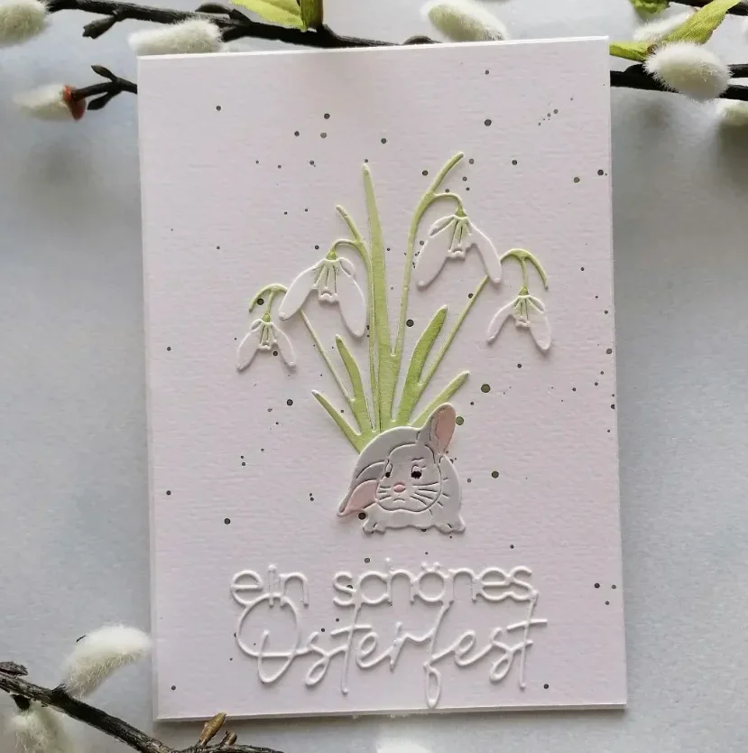 Mmao Craft Metall-Stanzformen, Stanzformen für fröhliche Ostern-Buchstaben, Scrapbook-Papier, Bastelmesser, Formklingen, Stanzschablonen, Stanzformen – Detail 1