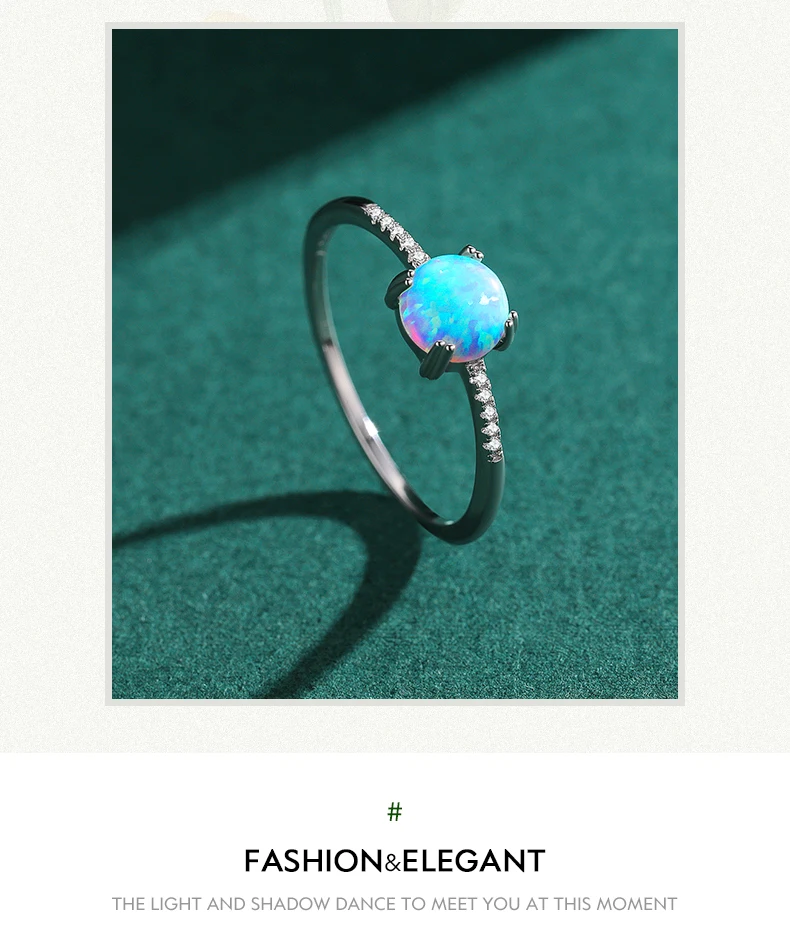 MODIAN Natural Opals Series Jewelry Set 925 Sterling Silver Luxury Finger Ring & Stud Earrings For Women Fine Jewelry Gift