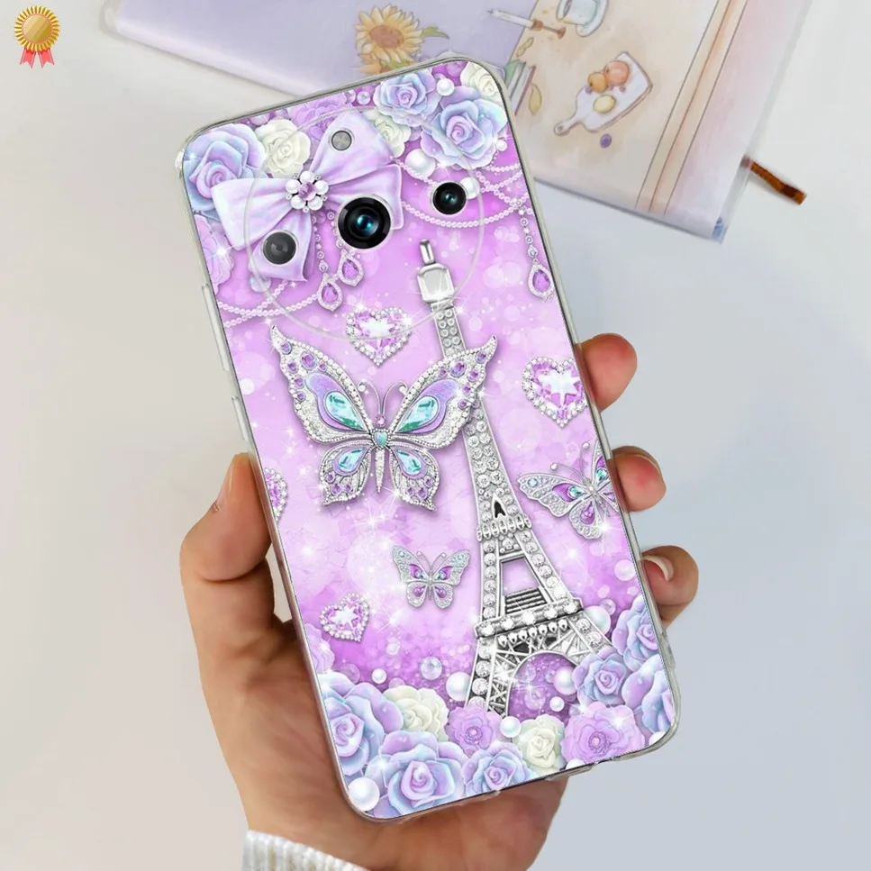 Clear Cute Cartoon Cat Soft Silicone TPU Back Cover