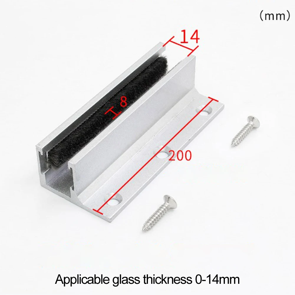 Glass Sliding Door Floor Rails Glass Anti Swing Base Sliding Door System Rails Fixed Base Hanging Wheel Accessories