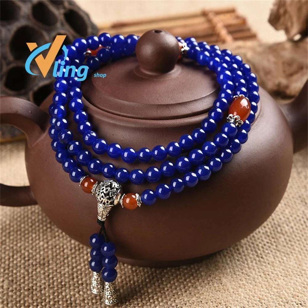 108 Natural AgateHand Catenar Korean Fashion Nick Girls KidsUkrainian Style Best Sellers 2022 ProductsTemperamentHoliday Gifts