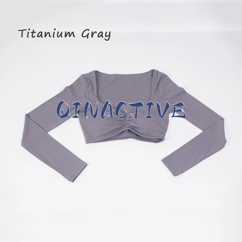 Women's Long Sleeve Crop Top Yoga Workout Shirt – Activewear Fitness Apparel