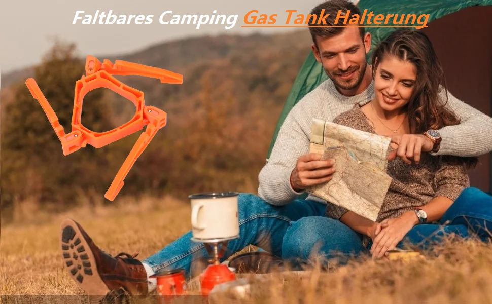 Fuel Can Stabilizer for Camping Stoves,Foldable Cartridge Canister Tripod Bracket for Hiking Camping Outdoor Gas Tank Bracket