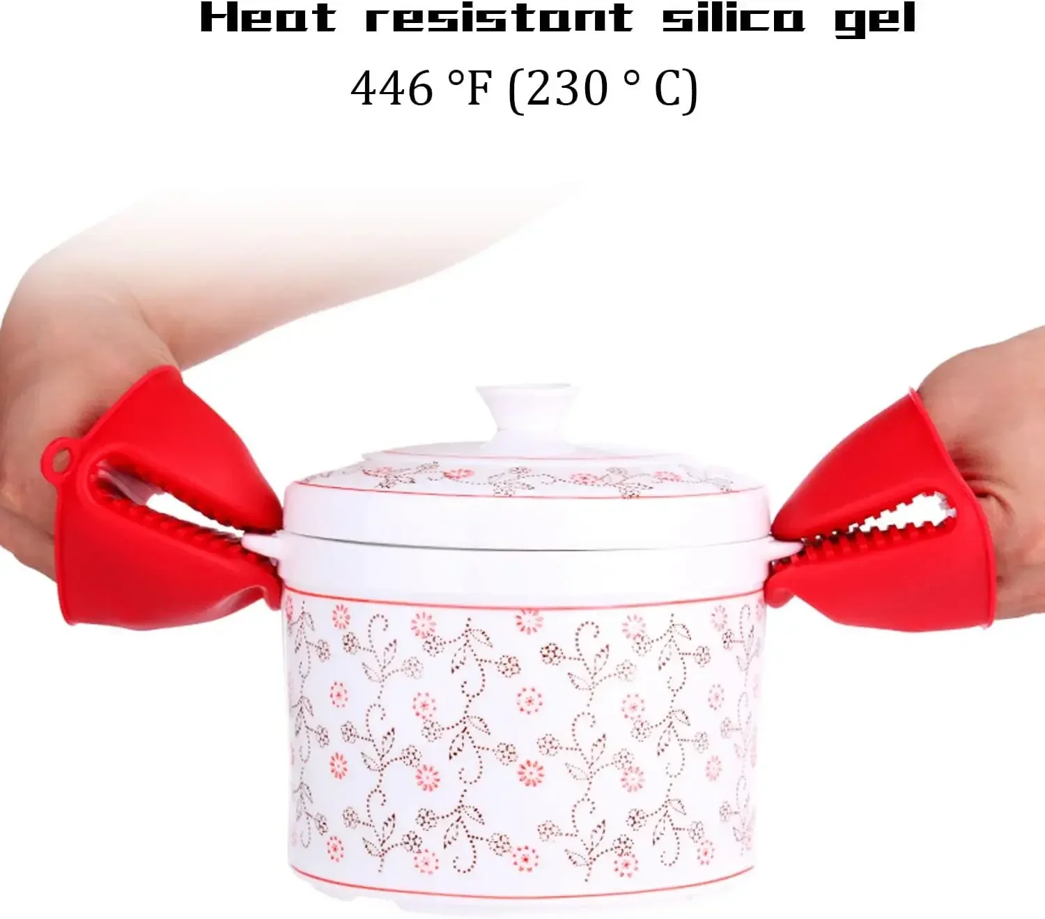 Silicone Cooking Pinch Grips Oven Mitts Potholder Mini Oven Gloves for Kitchen Cooking Baking Air Fryers Microwaves BBQs