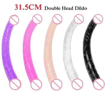 S/M/L Size Double Realistic Dildo for Women Lesbian Strapon Dildo G-Spot Vagina Anal Masturbator Sex Toys for Women Man Dildo 4