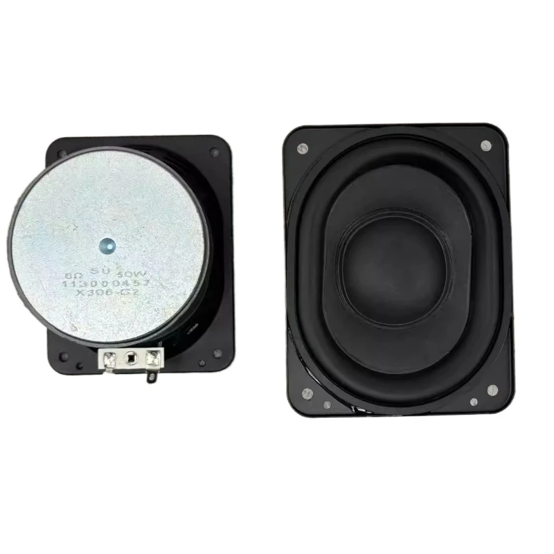 SOTAMIA 1PCS 직사각형 115*90 롱 스트로크 런웨이 유형 서브 우퍼 6 Ohm 50W 고출력 서브 우퍼 (대형 고무 가장자리 포함)