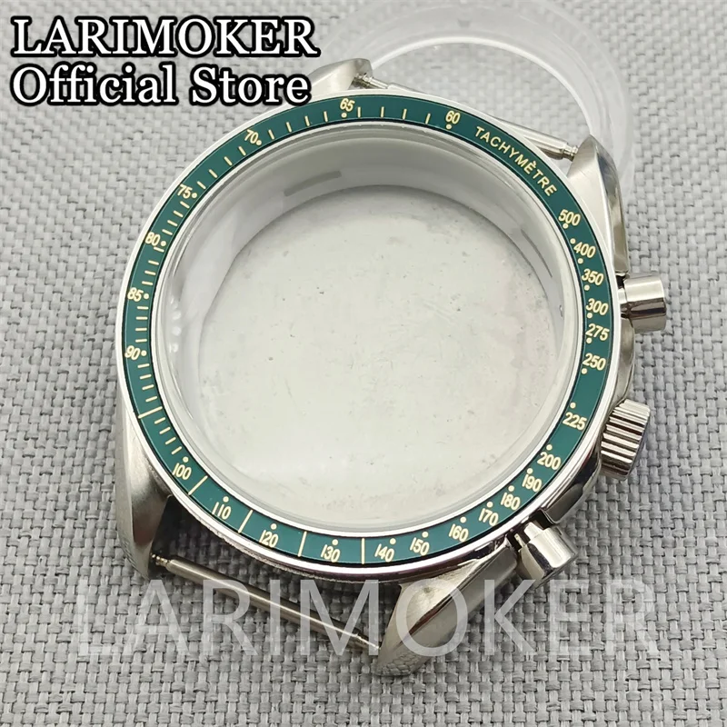 LARIMOKER 41 mm steriles silbernes Uhrengehäuse, passend für VK63 mit Chronograph-Quarzwerk – Detail 5