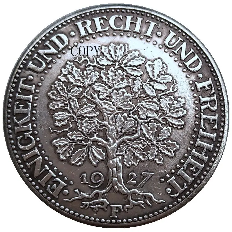 Riproduzione Moneta Commemorativa Decorativa Placcata Argento Germania 5 Reichsmark 36Mm