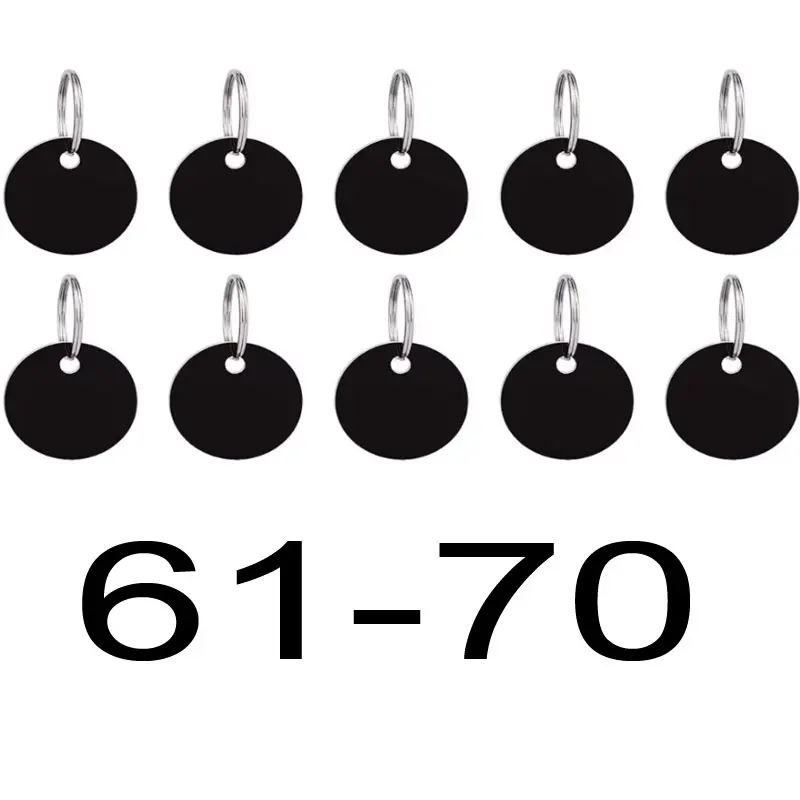 Aluminum Number Plate Key Tag with Hand Circle Design